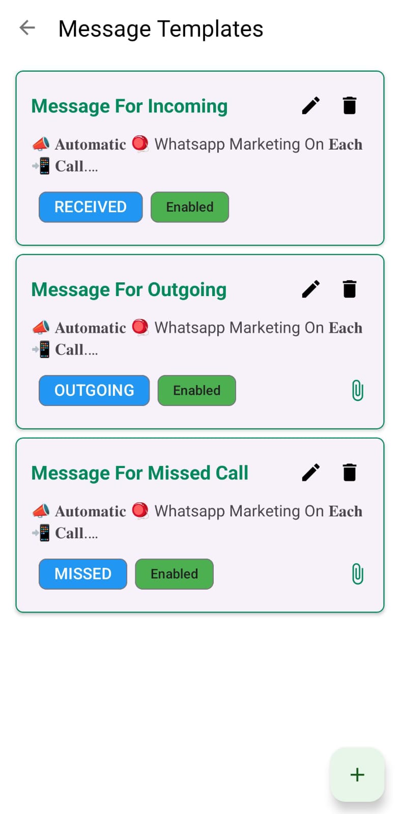 Message Templates